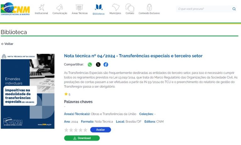 CNM orienta sobre recursos de emendas especiais para firmar parcerias com terceiro setor